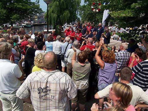 Veel belan gstelling bij de aankomst