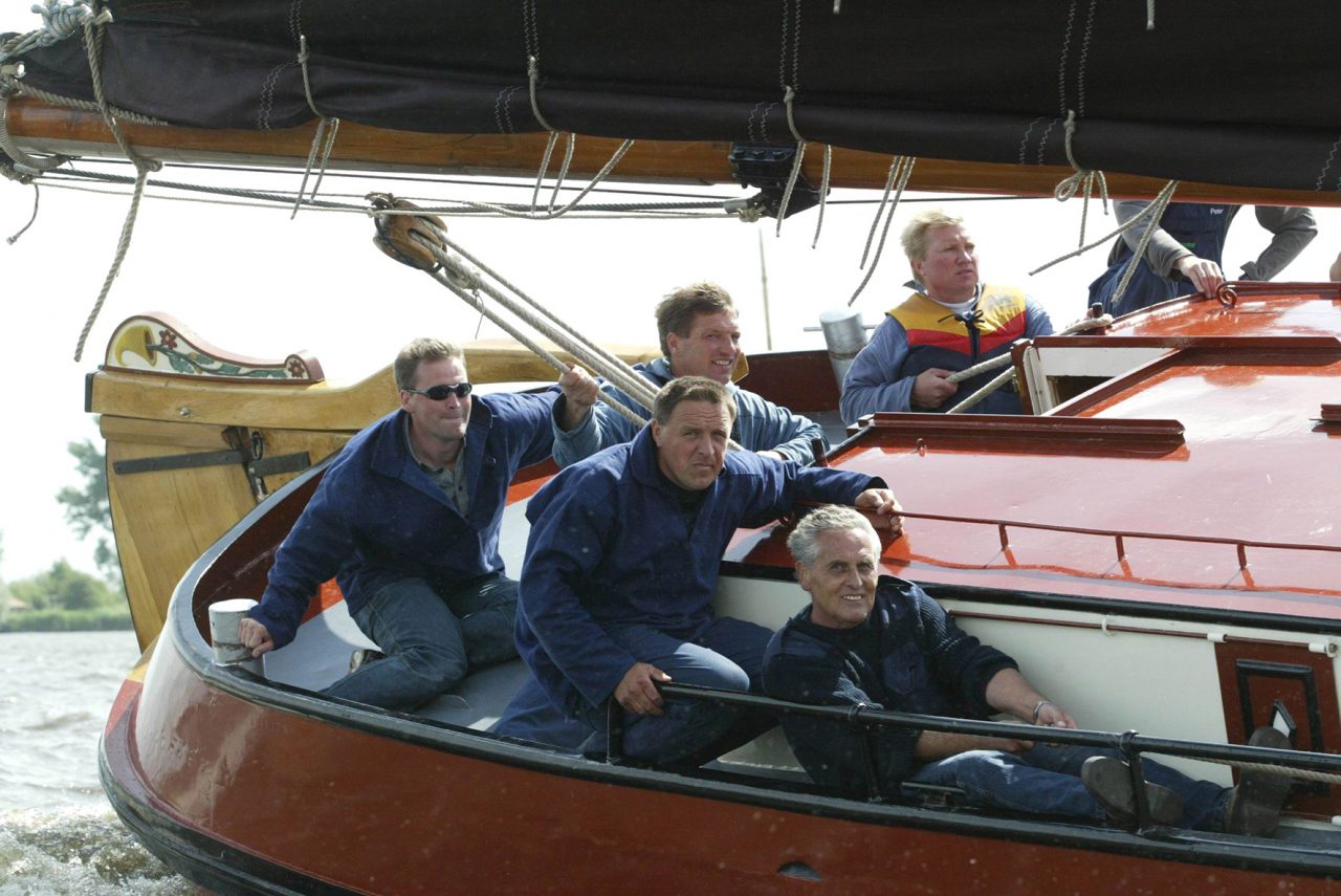 Gerhard Pietersma tijdens zijn eerste jaar als schipper, 2004