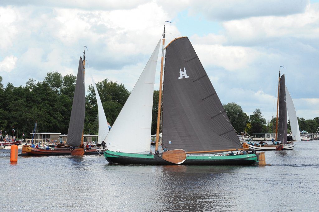 De top drie na twee routes zeilen; Akkrum, Heerenveen en Sneek