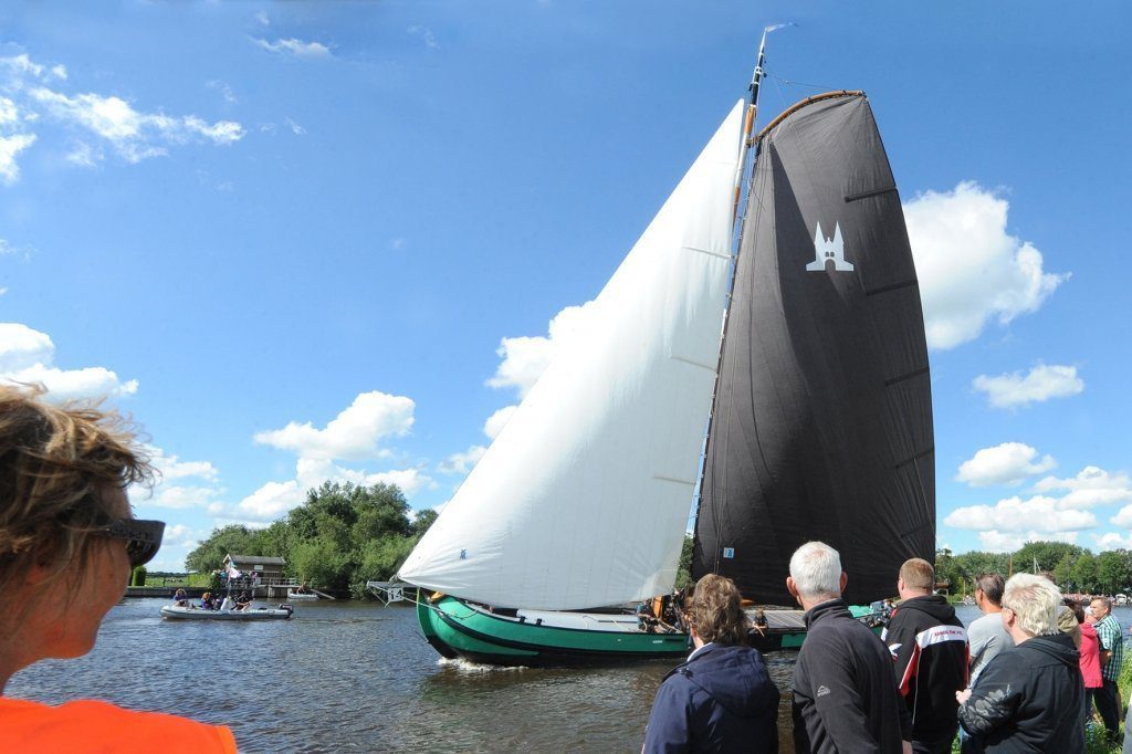 Koploper Sneek op weg naar de finish in het Grytmansrak...