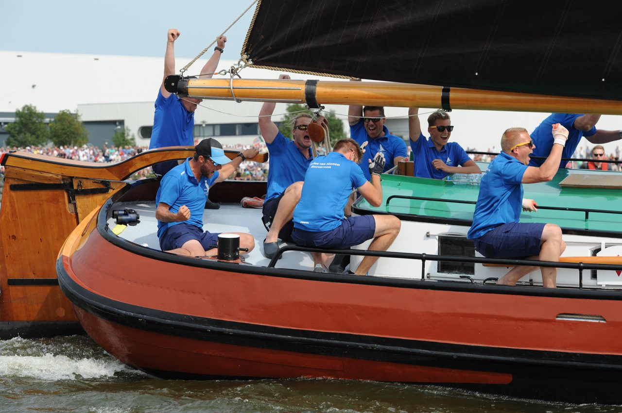 Eerste dagzege van Sytze Brouwer als schipper bij de SKS, Lemmer I, 2017