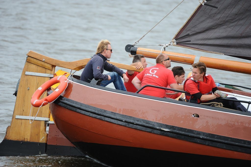 Het Grouster skûtsje wint de tweede wedstrijd en eindigt daarmee als tweede in de daguitslag