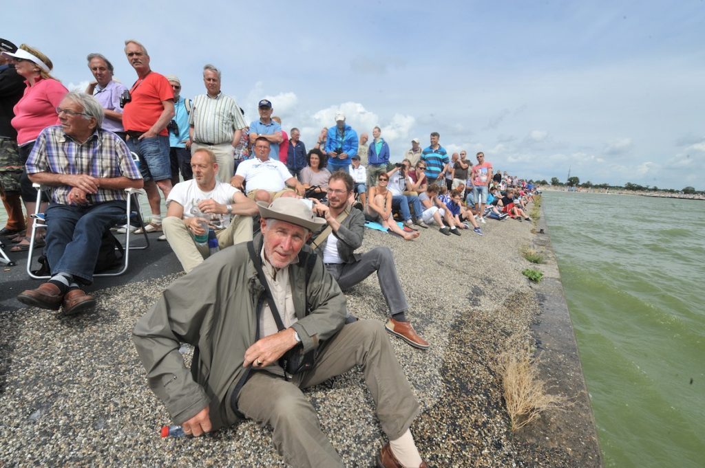 De wedstrijd was prima te volgen vanaf de pier