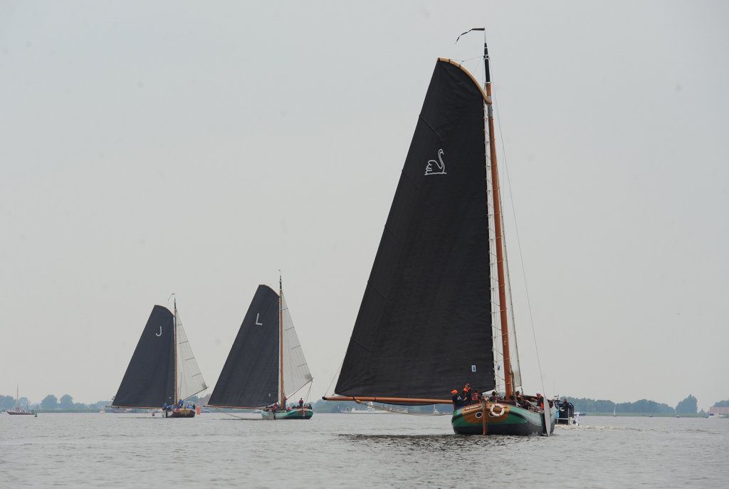 De nummers één, twee en drie voor de wind