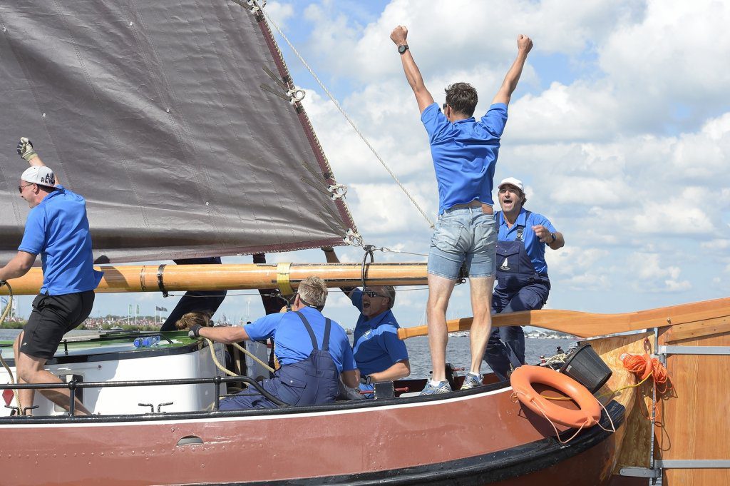 Klaas Westerdijk (d'Halve Maen) pakte in 2018 in Sneek zijn eerste overwinning als SKS-schipper