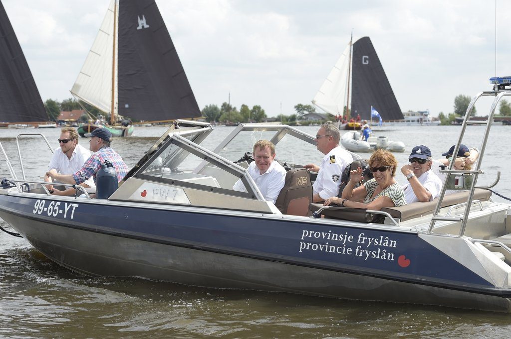 Minister Bruno Bruins was aanwezig bij de routebesprekking én op het water