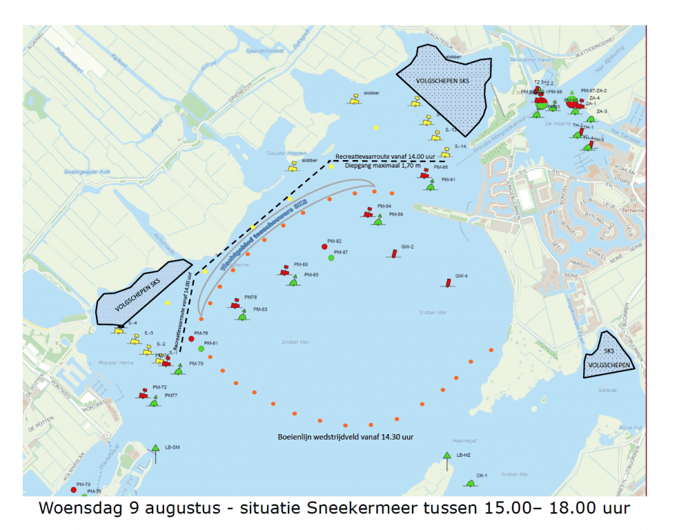 Situatie tussen 15.00 en 18.00 uur